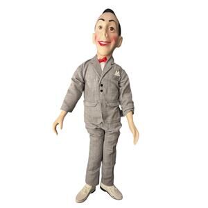 Vintage 1987 Pee-wee Herman Doll Matchbox Toys 20in Vinyl Gray Suit Bow Tie